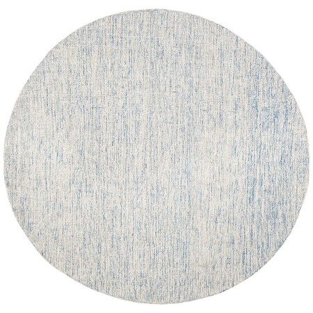 Safavieh 6 x 6 ft. Abstract 100 Percent Wool Pile Round RugIvory & Blue ABT345M-6R